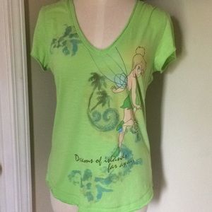 Disney Tinker Bell XL lime green shirt